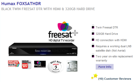 ORDER NOW! HUMAX 320GB PVR SATELLITE RECEIVER Perfect for Spain